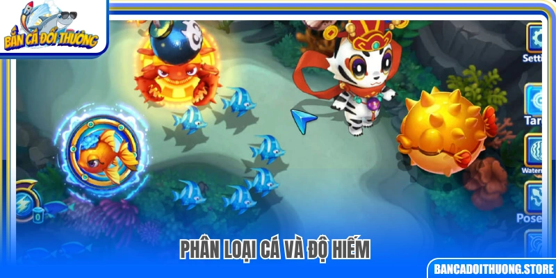 Hệ thống phân loại cá theo độ hiếm trong game