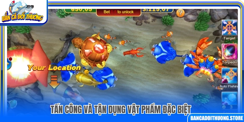 Sử dụng vật phẩm khi tấn công